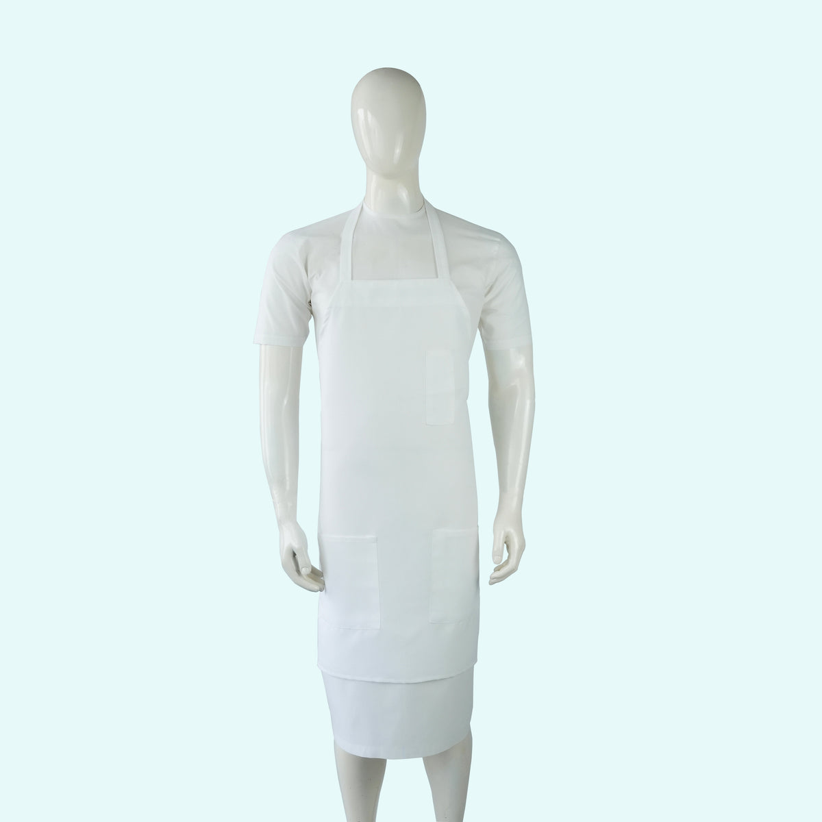 Spun Poly Bib Aprons — 10 Colors | 3-Pocket & No Pocket | Wholesale