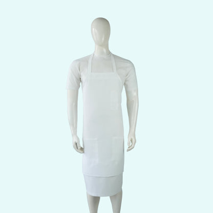 Spun Poly Bib Aprons — 10 Colors | 3-Pocket & No Pocket | Wholesale